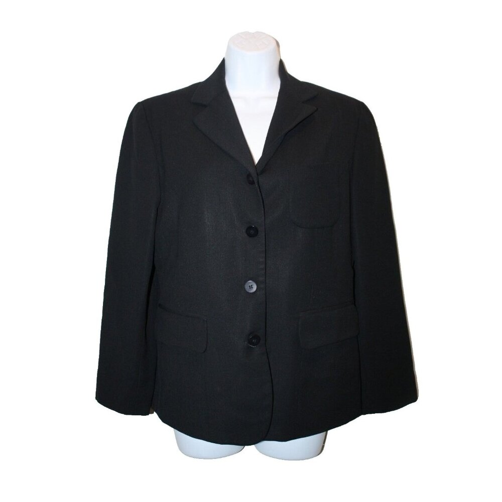 Ann Taylor Blazer Suit Jacket Coat Black Women's Size 6 Button Front
